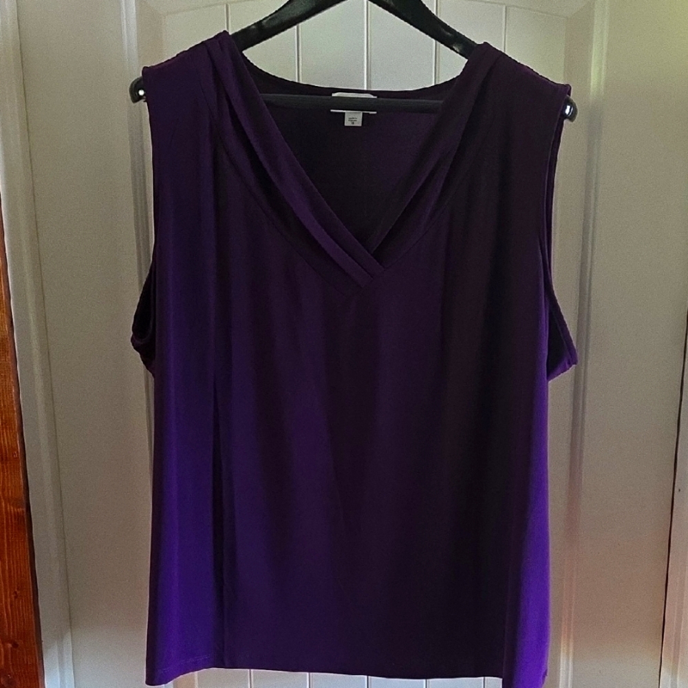Tahari Deep Purple Tank Top
